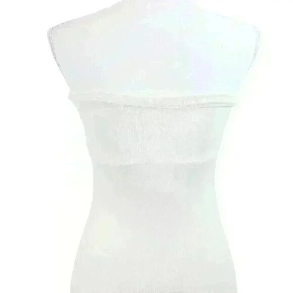 Long Cream Strapless Stretchy Tube Dress w/Lined Bra Size Medium - Picture 3 of 6